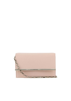 Alexander Mcqueen Pink Leather Mini Cross-Bar Clutch