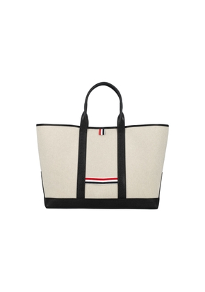 Thom Browne Medium Tool Tote W/ Leather Handles In S
