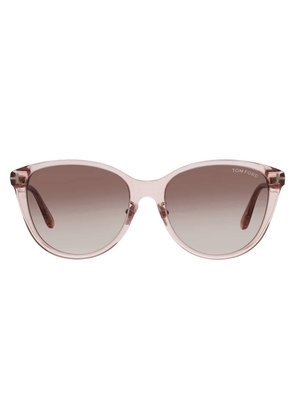 Tom Ford Brown Gradient Oval Ladies Sunglasses FT1055-K 72F 57