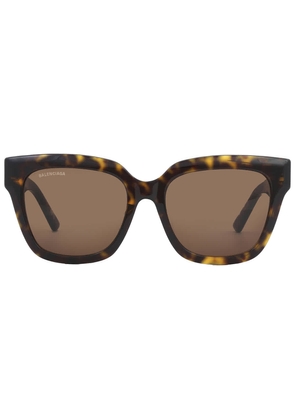 Balenciaga Brown Square Ladies Sunglasses BB0237SA 002 55