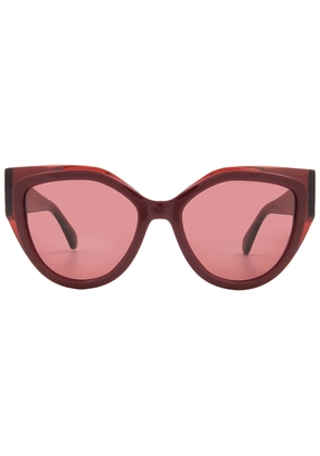 Ferragamo Burgundy Cat Eye Ladies Sunglasses SF2004S 618 53