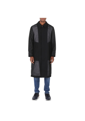 Burberry Mens Panelled Cotton Gabardine Car Coat In Black