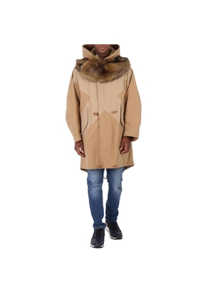 Burberry Cotton-twill Blend Parka Coat With Detachable Hood