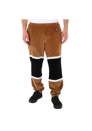 Burberry Striped Chenille Logo Graphic Trackpants