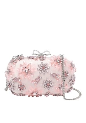 Self-Portrait Floral Crystal Clutch