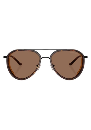 Emporio Armani Dark Brown Pilot Mens Sunglasses EA2163 300173 56