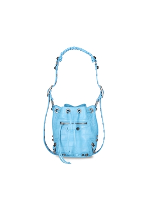 Balenciaga Light-blue Leather Le Cagole Xs Bucket Bag