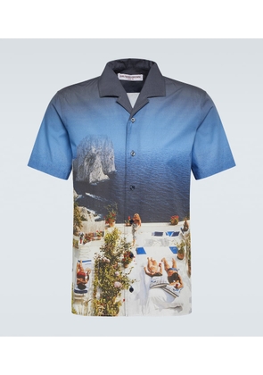 Orlebar Brown Hibbert printed cotton bowling shirt