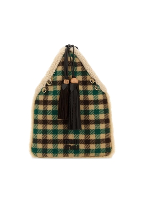 Miu Miu Embroidered Fabric Handbag