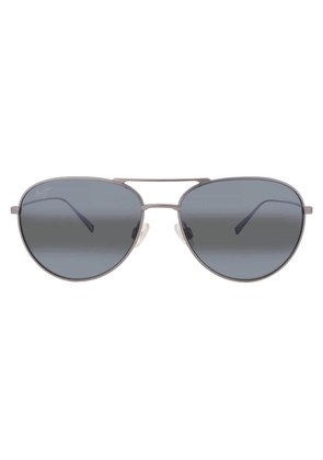 Maui Jim Walaka Neutral Grey Pilot Unisex Sunglasses 885-17 58