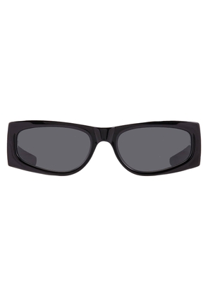 Saint Laurent Black Rectangular Ladies Sunglasses SL M140 001 56