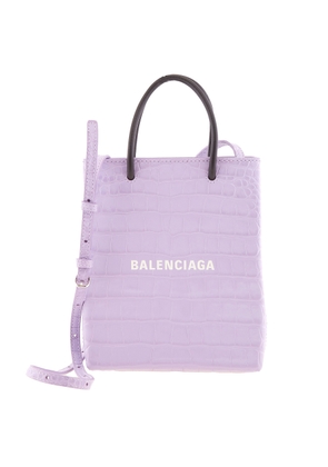 Balenciaga Crocodile Print Shopping Phone Bag