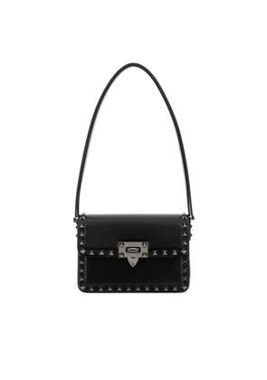 Valentino Garavani Black Leather Rockstud23 Shoulder Bag