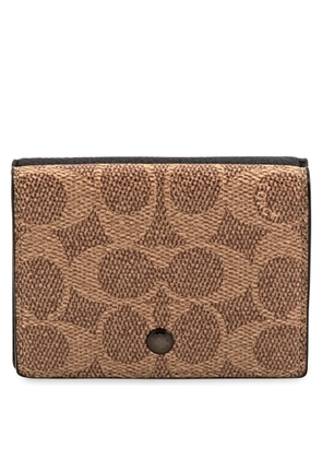 Coach Black/Khaki Trifold Origami Coin Wallet