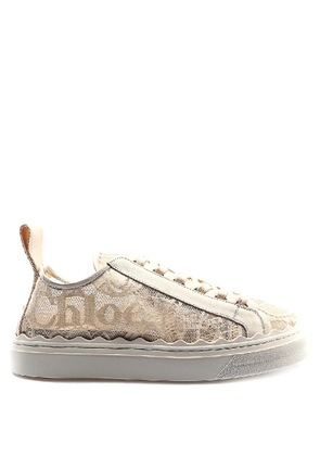 Chloe Lauren Lace-Up Scalloped Trims Sneakers, Brand Size 36 ( US Size 6 )