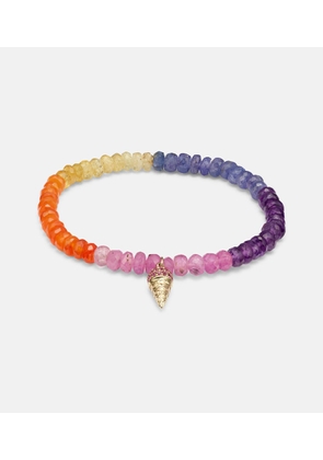 Sydney Evan Ice Cream Cone 14kt gold charm bracelet with sapphires