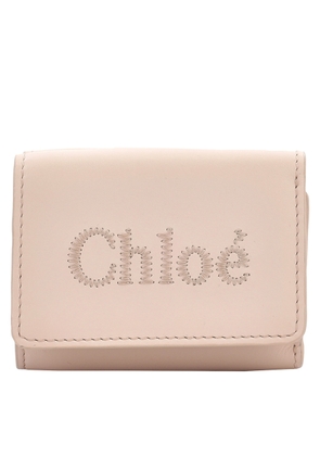 Chloe Ladies Cement Pink Trifold Leather Wallet