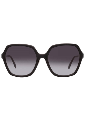 Celine Smoke Gradient Geometric Ladies Sunglasses CL40230F 01B 58