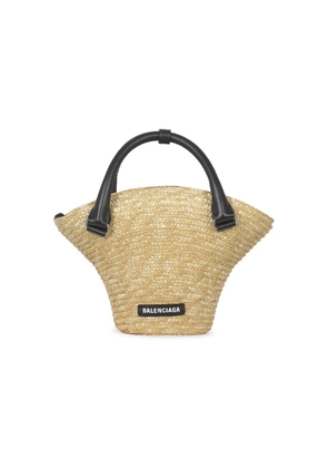 Balenciaga Straw Mini Beach Handbag