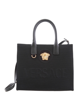 Versace La Medusa Canvas Small Tote Bag
