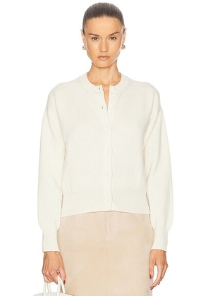 &Daughter Ada Crewneck Cardigan in White - White. Size L (also in ).