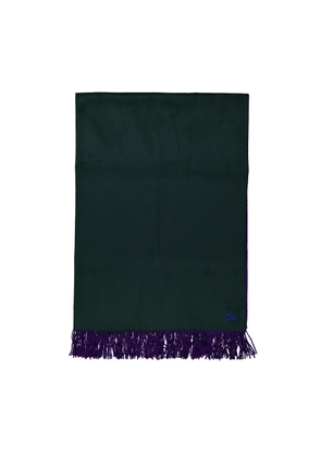 Burberry Equestrian Knight Fringed Edge Cashmere Blanket