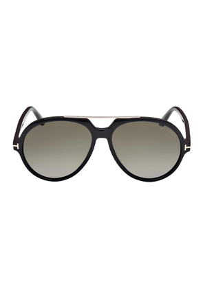 Tom Ford Aalto Smoke Gradient Pilot Mens Sunglasses FT1210 01B 59