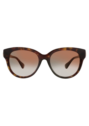 Cartier C Decor Brown Gradient Oval Ladies Sunglasses CT0506S 002 55