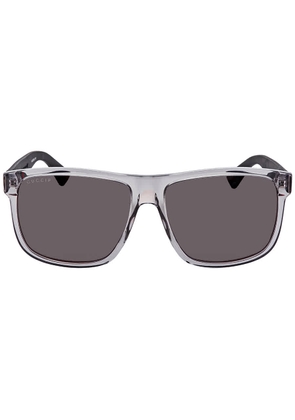 Gucci Grey Square Mens Sunglasses GG0010S 004 58