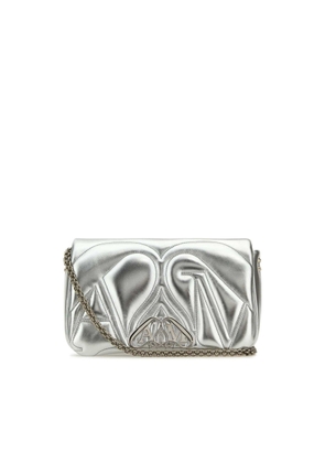 Alexander Mcqueen Silver Leather Small Seal Shoulder Bag