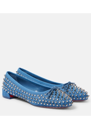 Christian Louboutin Sweetie Jane Spikes denim ballet flats