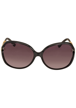 Gucci Grey Gradient Butterfly Ladies Sunglasses GG0076S 002 60