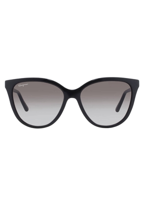 Ferragamo Grey Gradient Cat Eye Ladies Sunglasses SF1056S 001 57