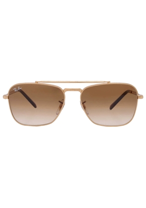 Ray Ban New Caravan Light Brown Gradient Square Unisex Sunglasses RB3636 001/51 55