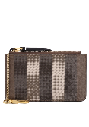 Burberry Dark Birch Brown Kelbrook Zip Coin Purse