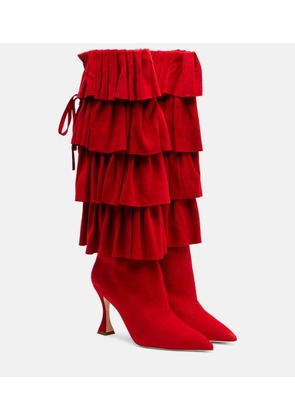 Manolo Blahnik Miralone 90 suede knee-high boots