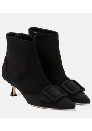 Manolo Blahnik Baylow suede ankle boots