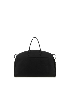 The Row Black Leather George Travel Bag