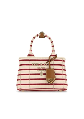 Prada Embroidered Canvas Mini Handbag