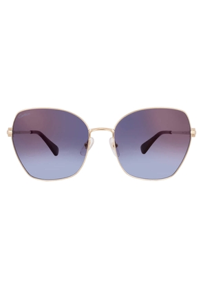 Cartier C Decor Blue Butterfly Ladies Sunglasses CT0402S 006 59