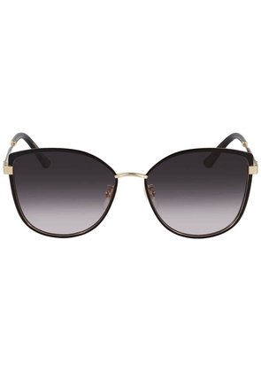 Gucci Grey Gradient Cat Eye Ladies Sunglasses GG0589SK 001 57