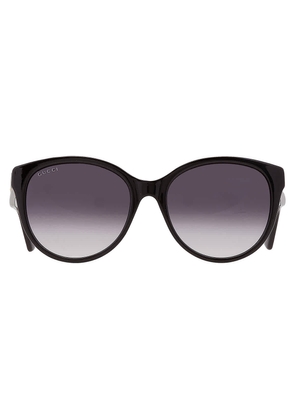 Gucci Grey Gradient Round Ladies Sunglasses GG0631S 001 56