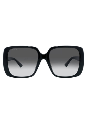 Gucci Grey Square Ladies Sunglasses GG0632SA 001 56