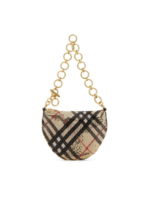 Burberry Printed Metal Knit Shoulder Bag