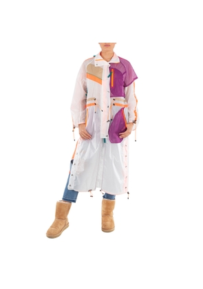 Kolor Ladies Colorblock Transparent Nylon Mesh Coat, Size Small