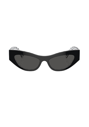 Dolce & Gabbana Cat Eye Sunglasses in Black - Black. Size all.