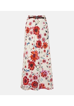Dorothee Schumacher Floral Ease linen midi skirt