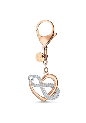 Swarovski Infinite Key Ring Bag Charm Rose Gold Shiny Multi