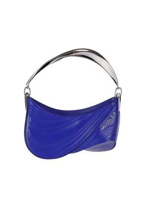 Mugler Logo Plaque Zipped Shoulder Bag