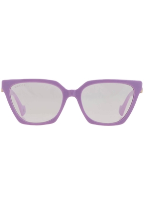 Gucci Violet Logo Clip-On Cat Eye Ladies Sunglasses GG1542S 002 55